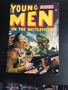 Young men on the battlefield #15 (1952) pre-marvel war! Affordable grade! GD/VG