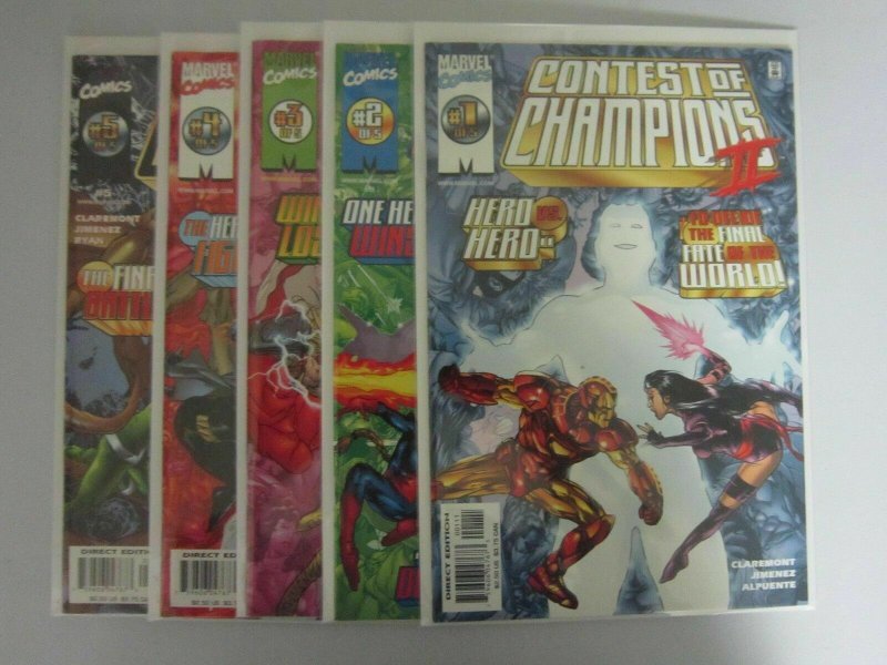 Contest of Champions II set #1-5 Marvel 5 different books 8.0 VF (1999)