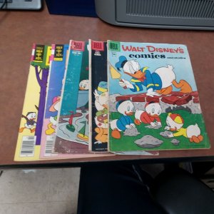 Walt Disneys Comics And Stories 5 Issue Silver Bronze Age Lot Run Set Collection