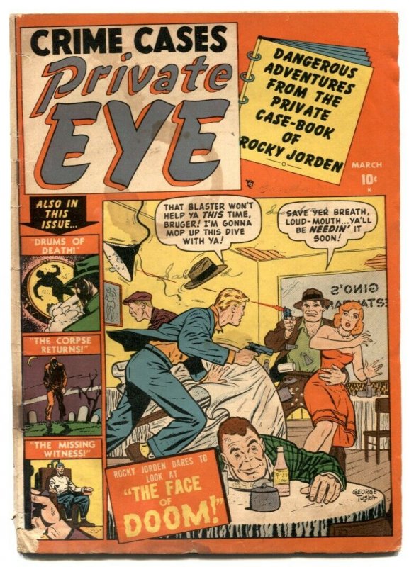 Private Eye #2 1951- Electric Chair- Atlas Crime comic G