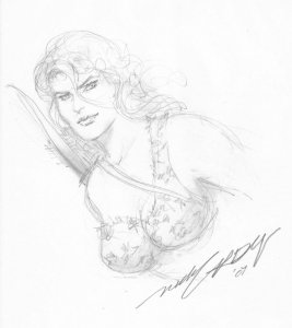 Sheena Drawing - 2007 Signed art by Nick Cardy