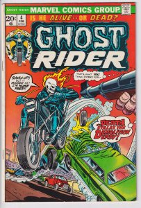 GHOST RIDER #4 (Feb 1974) FVF 7.0 white paper!