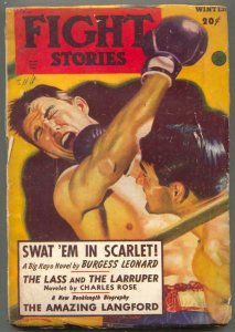 Fight Stories Pulp Winter 1948- The Amazing Langford- George Gross G