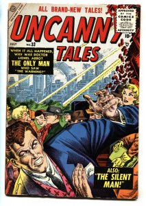 UNCANNY TALES #33-1955-JOE MANEELY COVER-ATLAS-SCI-FI