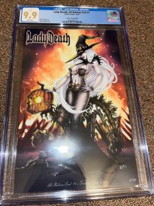 Lady Death All Hallows Evil 1, Trick or Treat Variant Ltd to 99, CGC 9.9, NT 9.8