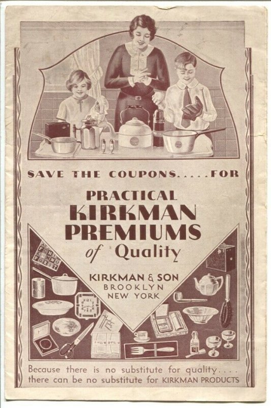 Kirkman Products Premiums Catalog 1920's-reddem coupons from Kirkman Soaps-G/VG