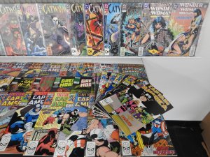 Huge Lot of 180+ Comics W/ Captain America, Wonder Woman, Firestorm Avg VF- Con.