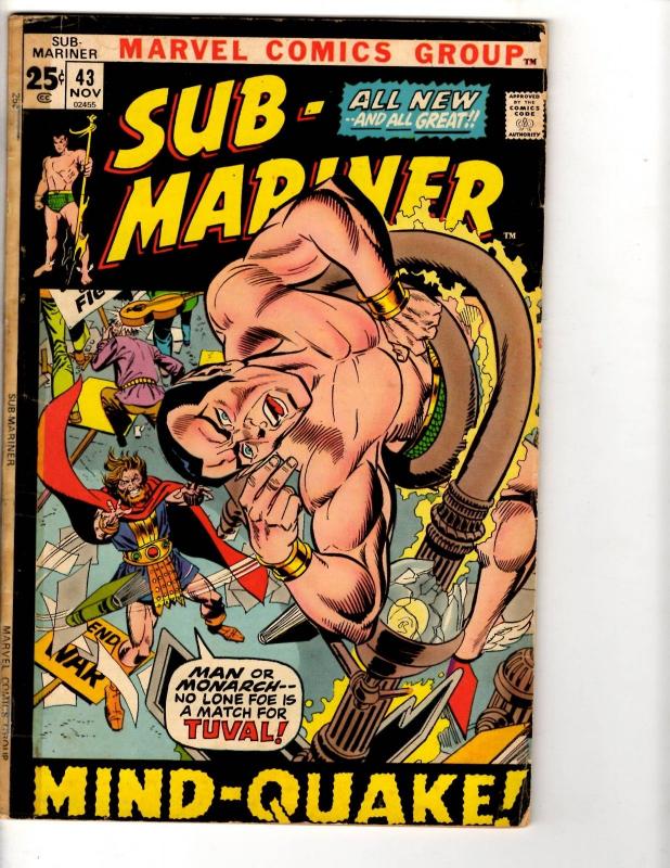 Lot Of 4 Prince Namor Sub-Mariner Marvel Comic Books # 40 41 42 43 VG Range RH2