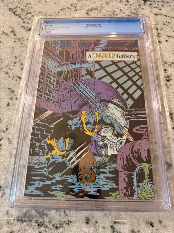 Wolverine # 9 CGC Graded 9.6 Marvel Comic Book 1989 X-Men JH26