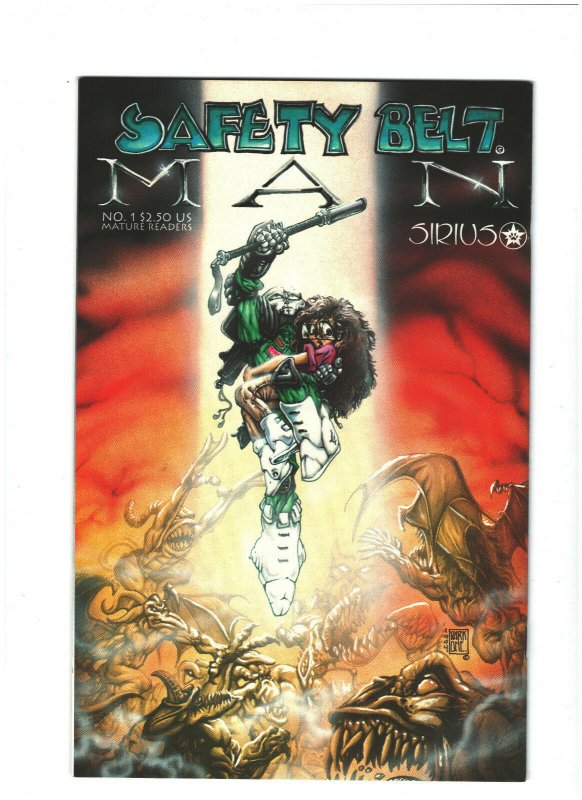 Safety Belt Man #1 VF/NM 9.0 1st Print Sirius Comics 1994