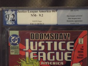 Justice League America #69  - PGX 9.2 - Doomsday Part 2