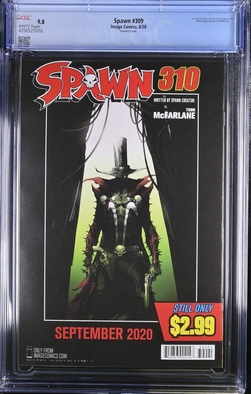 Spawn #309 2020 Image Comics CGC 9.8 Gunslinger Spawn variant