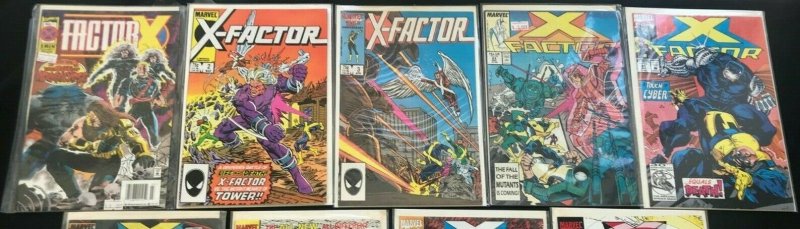 X-FACTOR 9PC LOT (VF) +FACTOR X!! 1986-92 