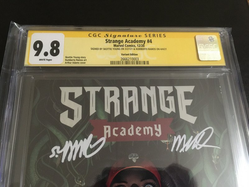 1ST THE HOLLOW Strange Academy #4 CGC 9.8 NM+/MT  2X SIGNED 1 Adams Variant