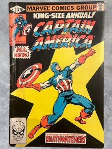 Captain America Annual #5 (1981) — Frank Miller Cover — Low Grade Deathwatcher