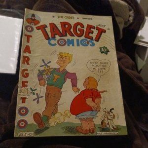 TARGET COMICS VOL 5 #1 NOVELTY PRESS 1944 Golden Age superhero world war II era