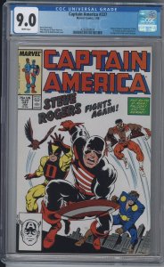 CAPTAIN AMERICA 337 CGC 9.0 VF/NM 1st Steve Rogers Avengers 4 Homage Cover 1988