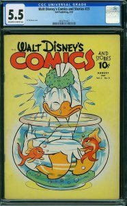 Walt Disney's Comics & Stories #23 (1942) CGC 5.5 FN-