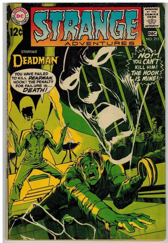 STRANGE ADVENTURES 215 VG-F Dec 1968 Deadman!  Adams