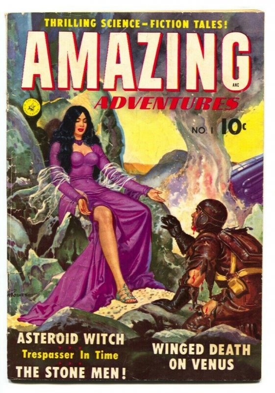 Amazing Adventures #1 sci-fi comic book Wally Wood-1950-Ziff-Davis 