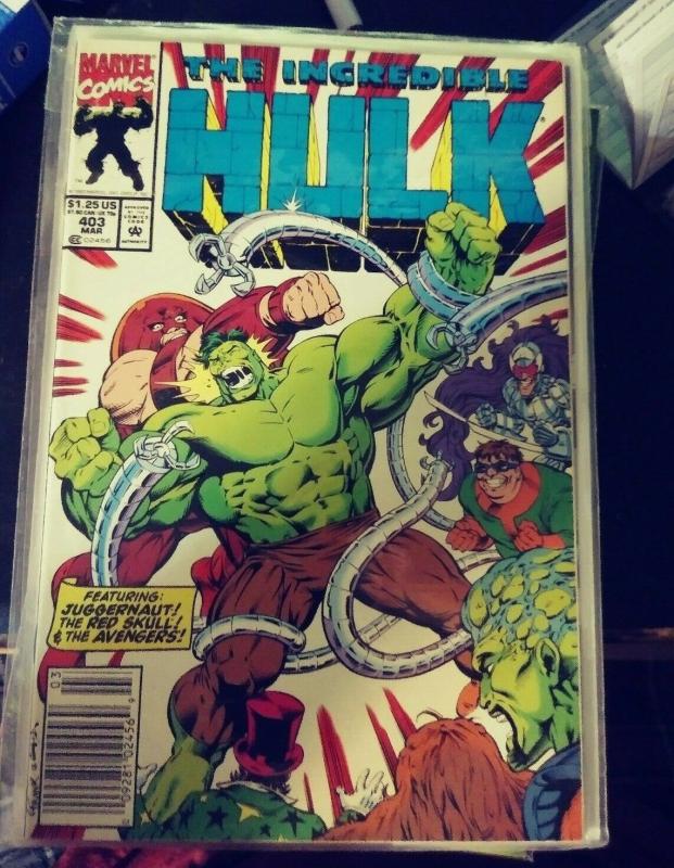 incredible hulk  # 403 1993 marvel juggernaut red skull avengers 