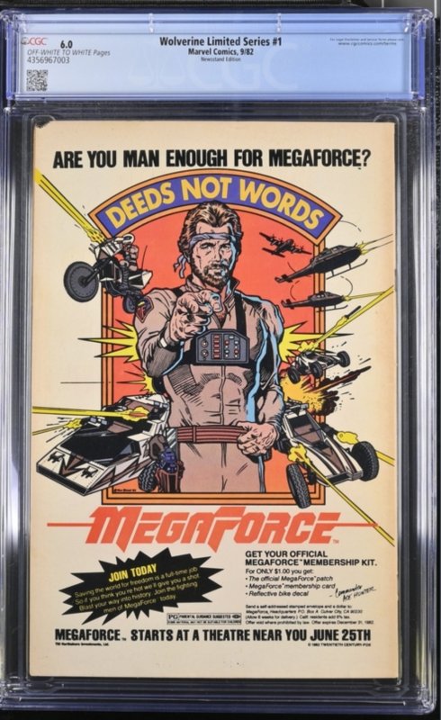CGC 6.0 Wolverine #1 Limited Series (1982)