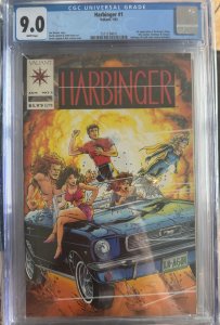 Harbinger #1 CGC 9.0 White Pages Valiant 1992 1st Harbinger Coupon