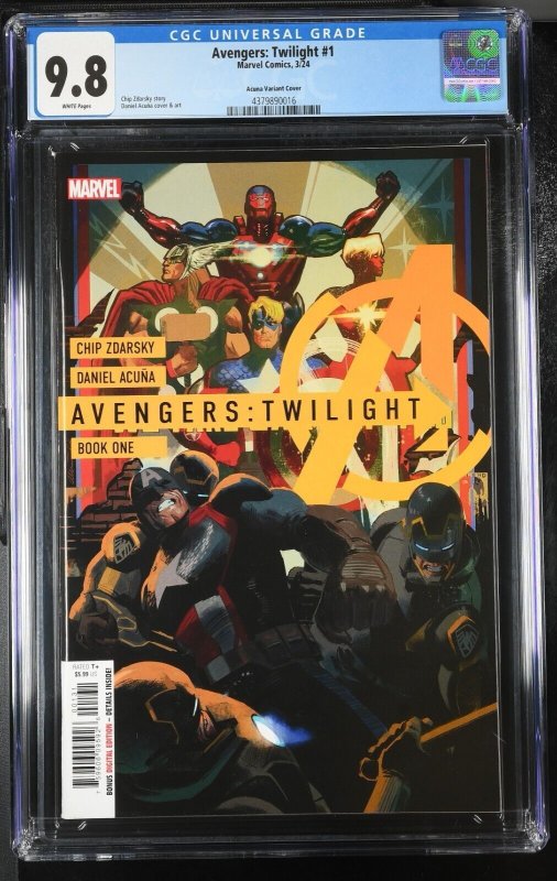 Avengers Twilight #1 CGC 9.8 1st Iron Man Red & Cover Acuna Variant Marvel 2024