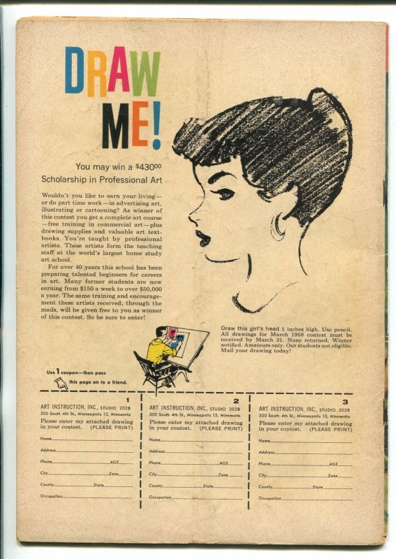 TARZAN #102-1958-DELL-GORDON SCOTT COVER- BURROUGHS- MARSH- MANNING-vg