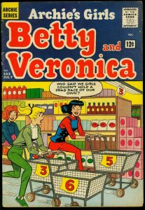 Archie's Girls Betty And Veronica #103 1964- Shopping cart cover VG