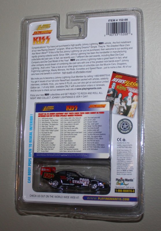 Kiss Johnny Lightning Car (Paul Stanley)  MOC  1997