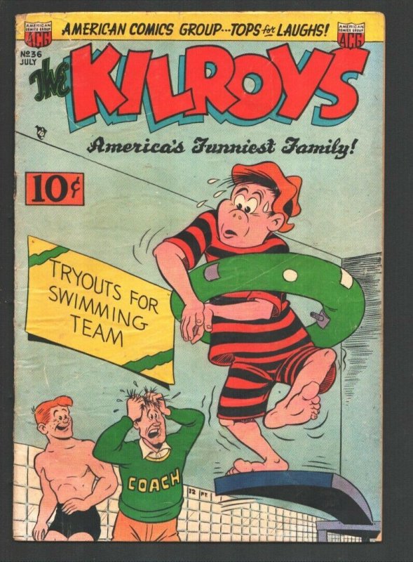 Kilroys #36 1952-ACG--Swim team tryout gag cover-Moronica-Miss Nit-wit of 195...