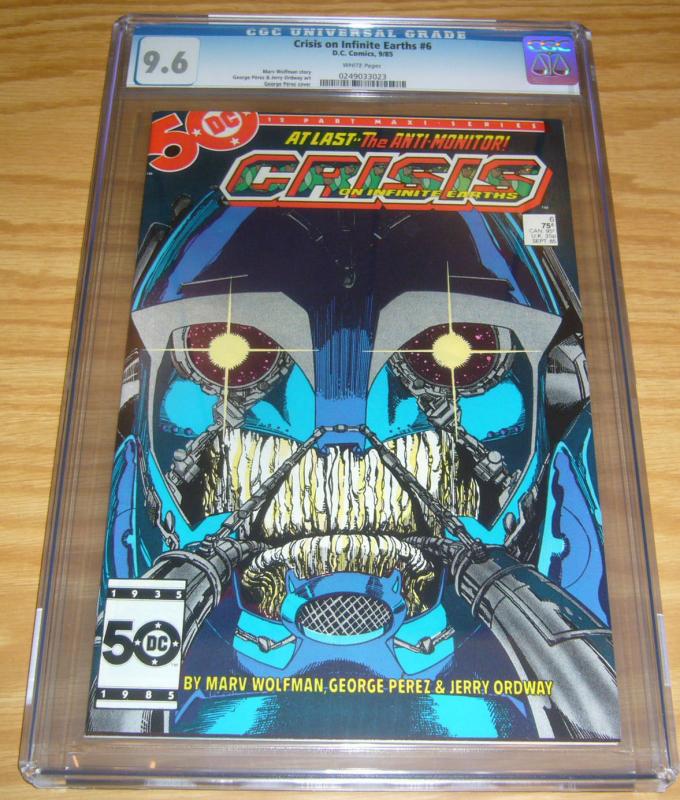 Crisis on Infinite Earths #6 CGC 9.6 key book 1ST WILDCAT george perez art dc