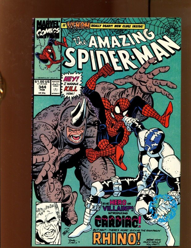 Amazing Spiderman #344 -  Erik Larson Cover Art! (9.0/9.2) 1991