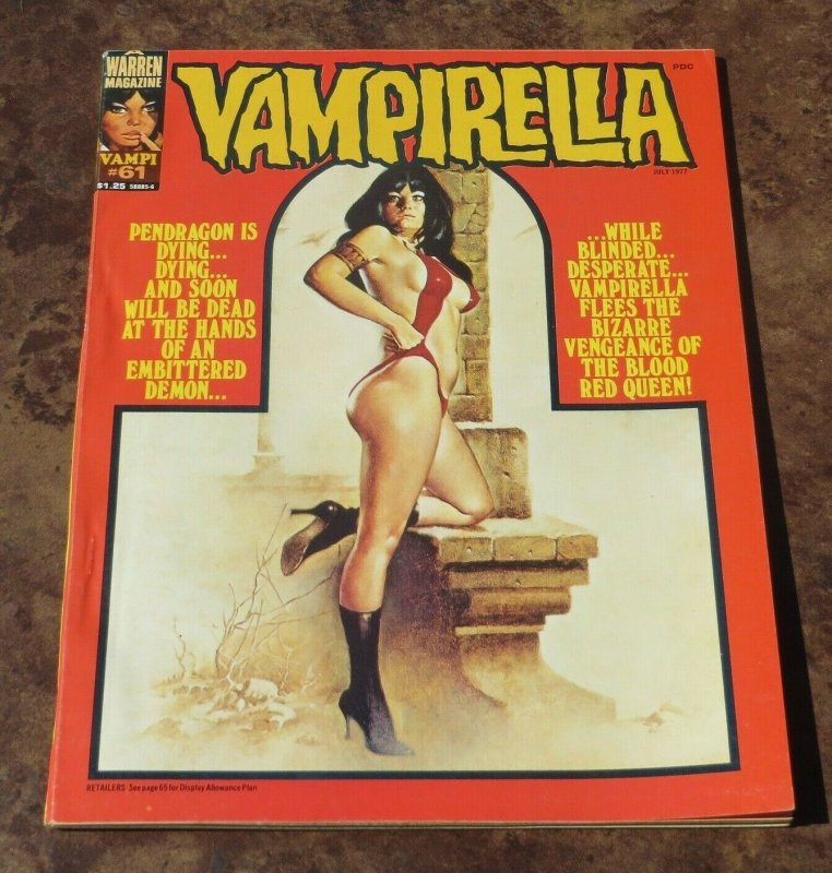 Vampirella #61 VF 1977 Sci-Fi/Horror Magazine Pendragon Dying Embittered Demon