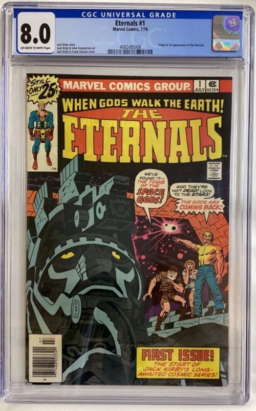 Eternals #1 - CGC 8.0 - Marvel - 1976 - Jack Kirby! First appearance & origin!