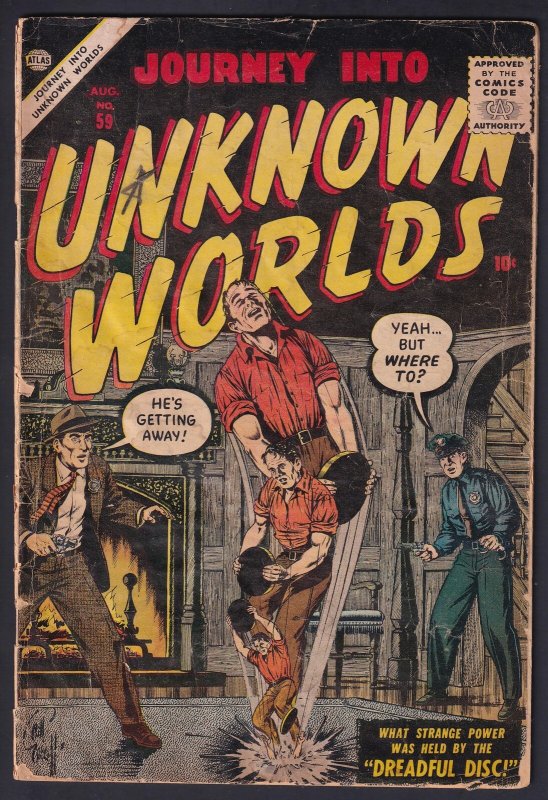 Journey Into Unknown Worlds 59 (1957) GD Silver Age Atlas comic
