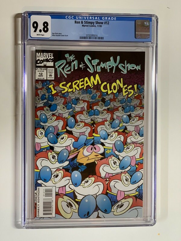 Ren & And Stimpy 12 Cgc 9.8 Wp Marvel Dan Slott