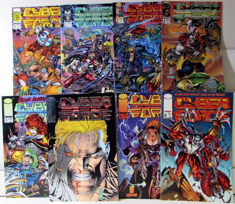 CyberForce Lot 8 #1st 1, 2, 3, 4, 2nd 1, 3, 4, 5 1993 Image Cyblade Comics