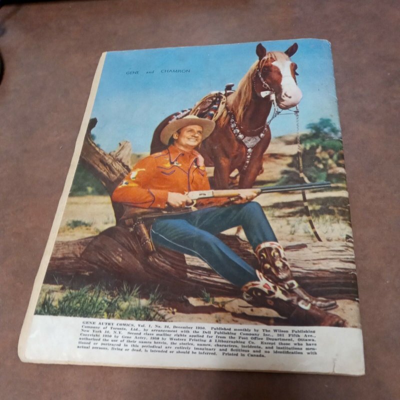 GENE AUTRY COMICS #45 NOVEMBER 1950 DELL COMICS Golden Age Western canadian edit