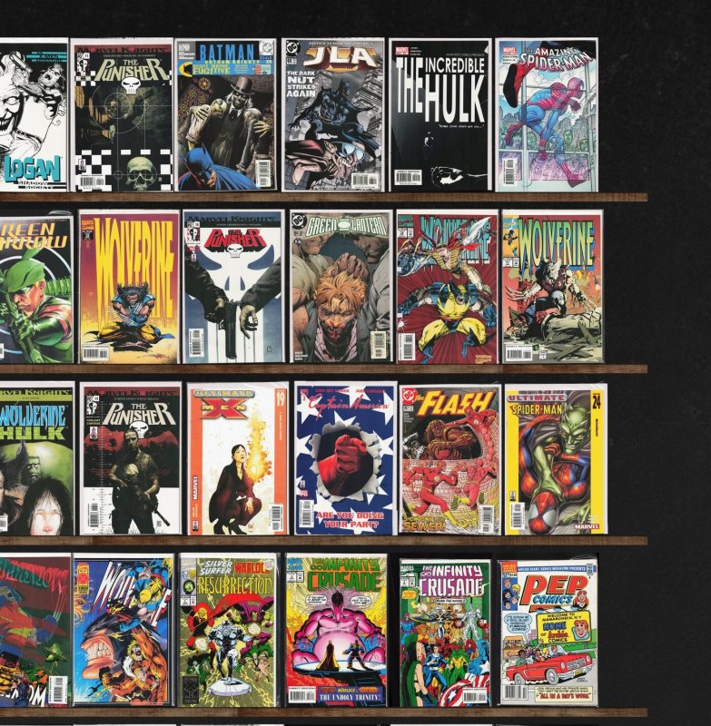 Huge Lot 140+ Comics with Wolverine, Jla, Ultimate X-Men & More!