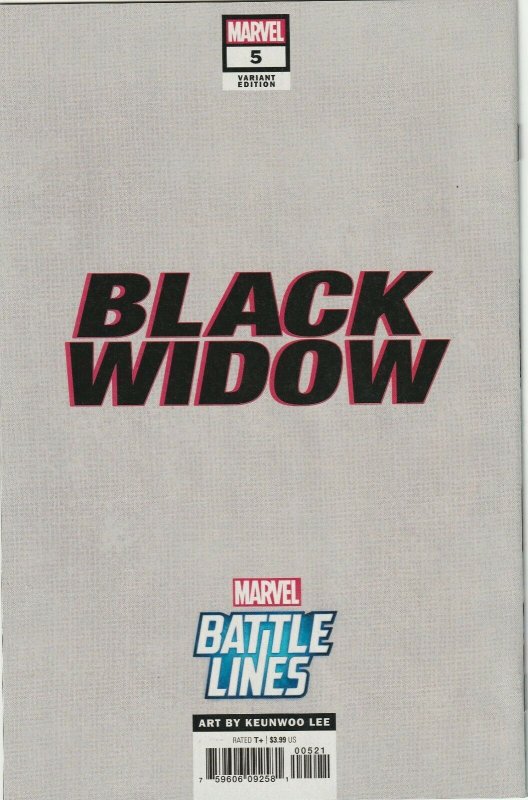 Black Widow # 5 Battle Lines Variant NM Marvel [A2]