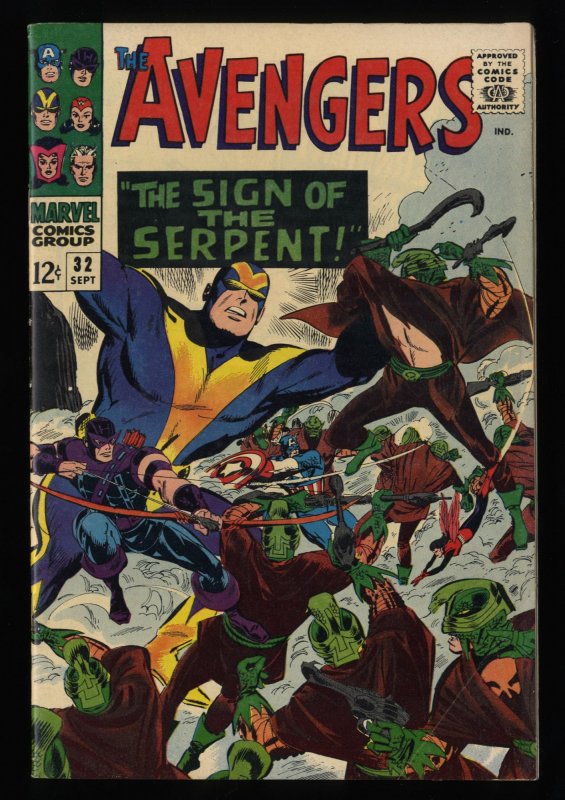 Avengers #32 FN/VF 7.0 1st Bill Foster becomes Black Goliath!