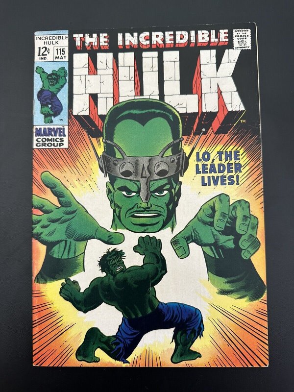 Incredible Hulk #115 FN+ Leader Appearance! Silver Age! (Marvel 1969)