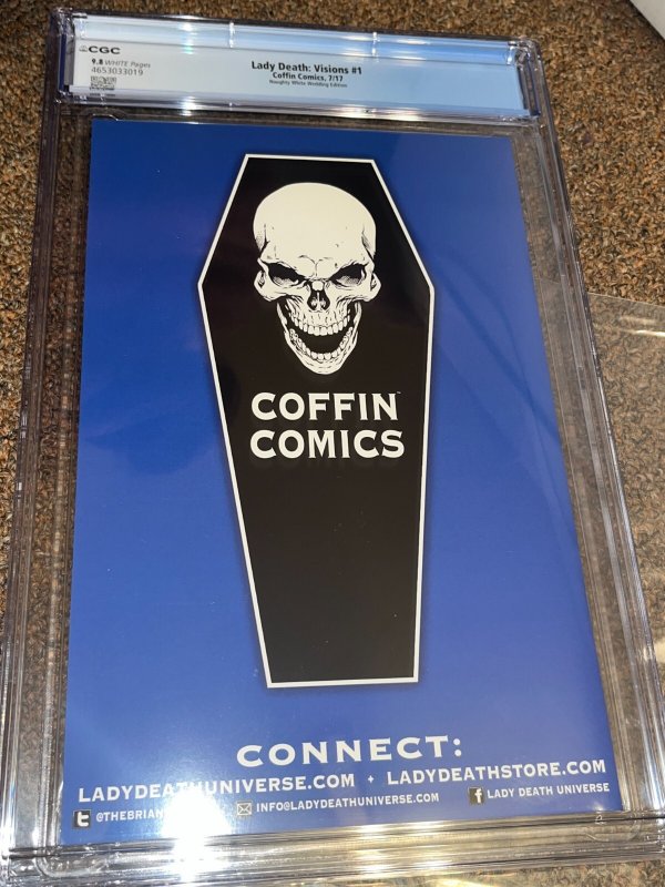 Lady Death Visions 1 (2017) Naughty White Wedding Edition Variant Ltd 69 CGC 9.8