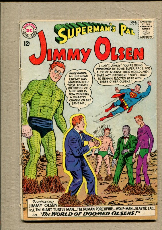 Superman's Pal Jimmy Olsen #72 - World of Doomed Olsen's! - 1963 (Grade 3.0) WH