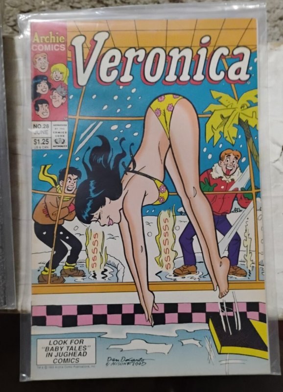 VERONICA # 28  1993  ARCHIE COMICS KEY HOT ISSUE BIKINI SIZZLE