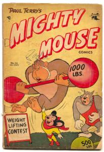 Mighty Mouse #56 1954- St John Golden Age- Weight lifting 