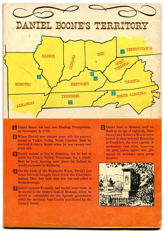 Daniel Boone- Four Color #1163 1961- Dell Western- 15 cent cover FN