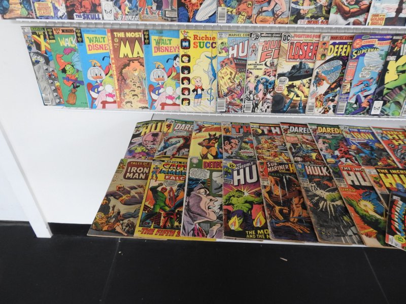Huge Lot 150+ Silver/Bronze Comics W/ Daredevil, Hulk, +More! See desc